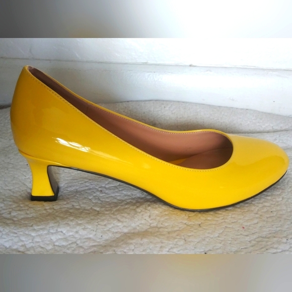 SKYSTERRY Women's Office Round Toe Patent Casual Slip On Spool Mid Heel... - Picture 13 of 16